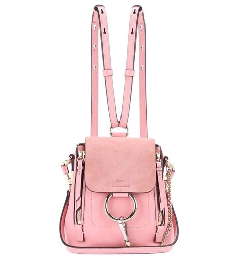 chloe faye pink|CHLOE Suede Calfskin Mini Faye Backpack Washed Pink .